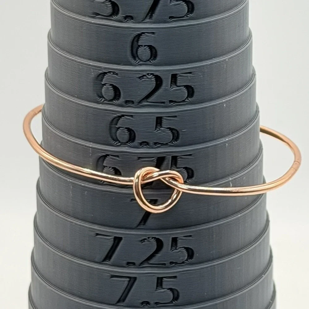 Love Knot Cuff Bracelet Set Minimalist Gold Silver Rose Gold Open Bangle Trio